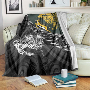 New Zealand vs South Africa Rugby Blanket Maori Kiwi With Springboks