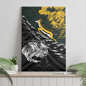 New Zealand vs South Africa Rugby Canvas Wall Art Maori Kiwi With Springboks