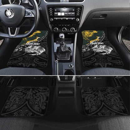 New Zealand vs South Africa Rugby Car Mats Maori Kiwi With Springboks