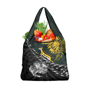 New Zealand vs South Africa Rugby Grocery Bag Maori Kiwi With Springboks