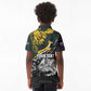 New Zealand vs South Africa Rugby Personalised Kid Polo Shirt Maori Kiwi With Springboks