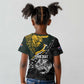 New Zealand vs South Africa Rugby Personalised Kid T shirt Maori Kiwi With Springboks