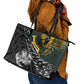 New Zealand vs South Africa Rugby Leather Tote Bag Maori Kiwi With Springboks
