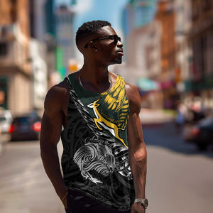 New Zealand vs South Africa Rugby Personalised Men Tank Top Maori Kiwi With Springboks