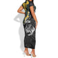 New Zealand vs South Africa Rugby Personalised Short Sleeve Bodycon Dress Maori Kiwi With Springboks LT15