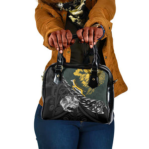 New Zealand vs South Africa Rugby Shoulder Handbag Maori Kiwi With Springboks
