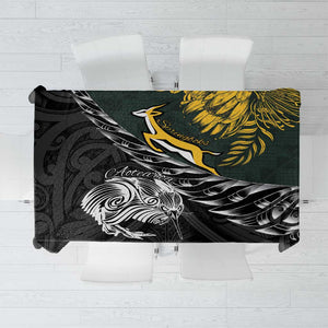 New Zealand vs South Africa Rugby Tablecloth Maori Kiwi With Springboks