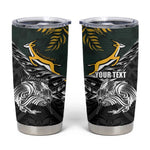 New Zealand vs South Africa Rugby Personalised Tumbler Cup Maori Kiwi With Springboks