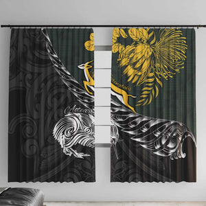 New Zealand vs South Africa Rugby Window Curtain Maori Kiwi With Springboks