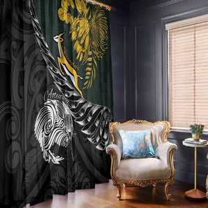 New Zealand vs South Africa Rugby Window Curtain Maori Kiwi With Springboks