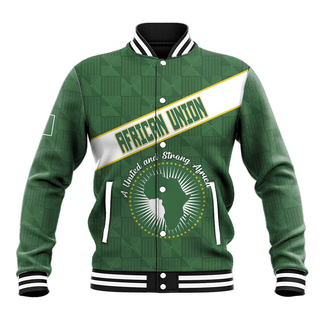 Personalized African Union Day Baseball Jacket Emblem With Kente Pattern - African Pride