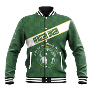 Personalized African Union Day Baseball Jacket Emblem With Kente Pattern - African Pride