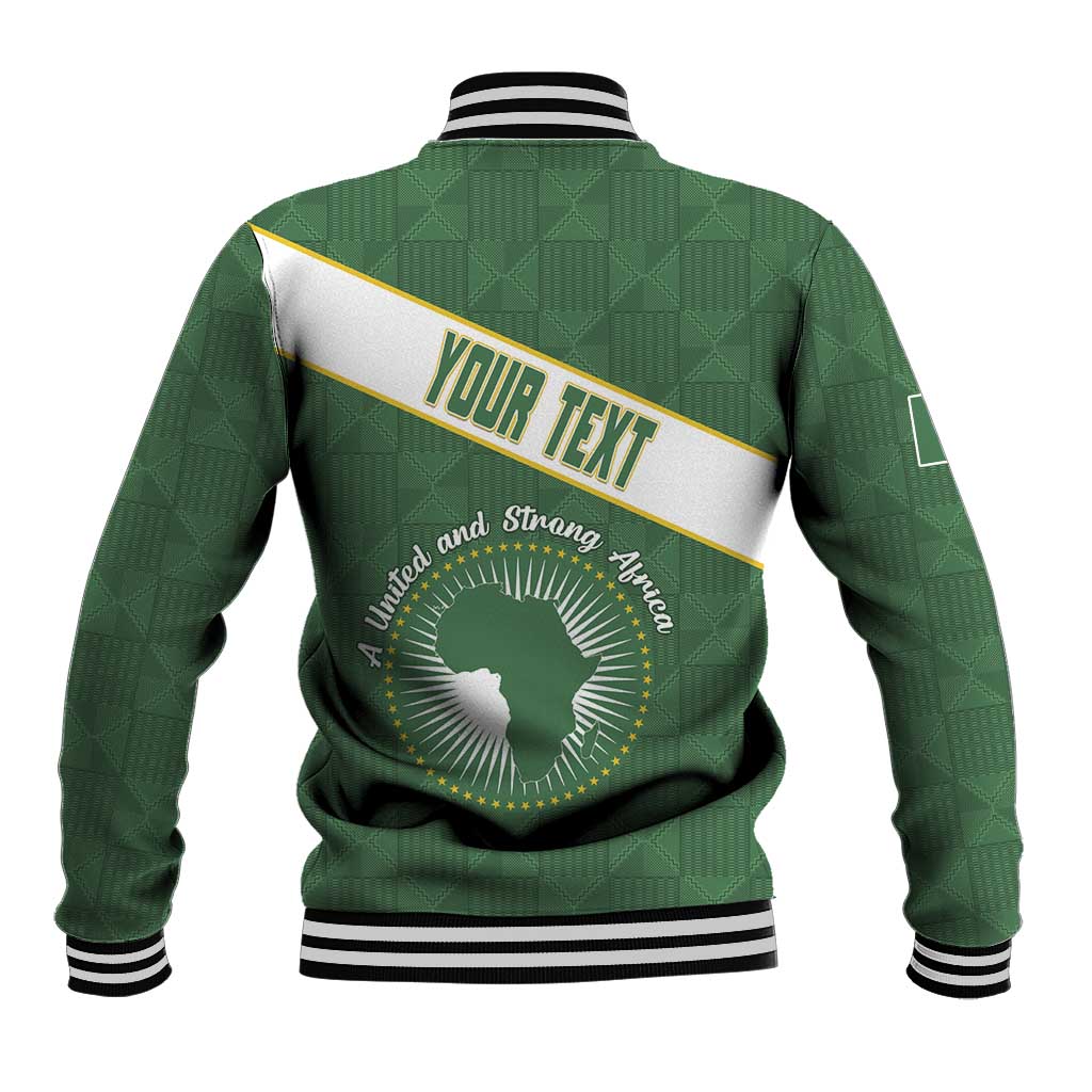 Personalized African Union Day Baseball Jacket Emblem With Kente Pattern - African Pride
