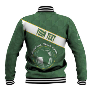 Personalized African Union Day Baseball Jacket Emblem With Kente Pattern - African Pride