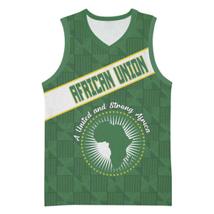 Personalized African Union Day Basketball Jersey Emblem With Kente Pattern - African Pride