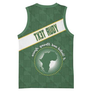 Personalized African Union Day Basketball Jersey Emblem With Kente Pattern - African Pride