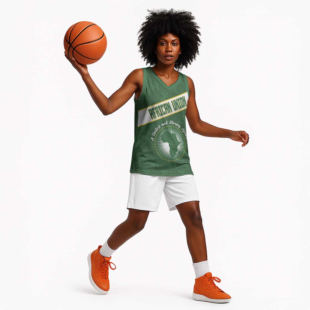 Personalized African Union Day Basketball Jersey Emblem With Kente Pattern - African Pride