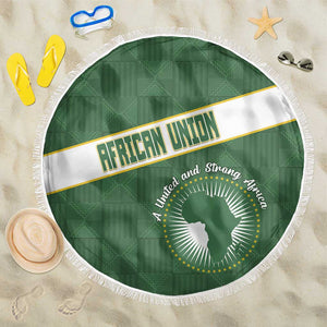 African Union Day Beach Blanket Emblem With Kente Pattern - African Pride