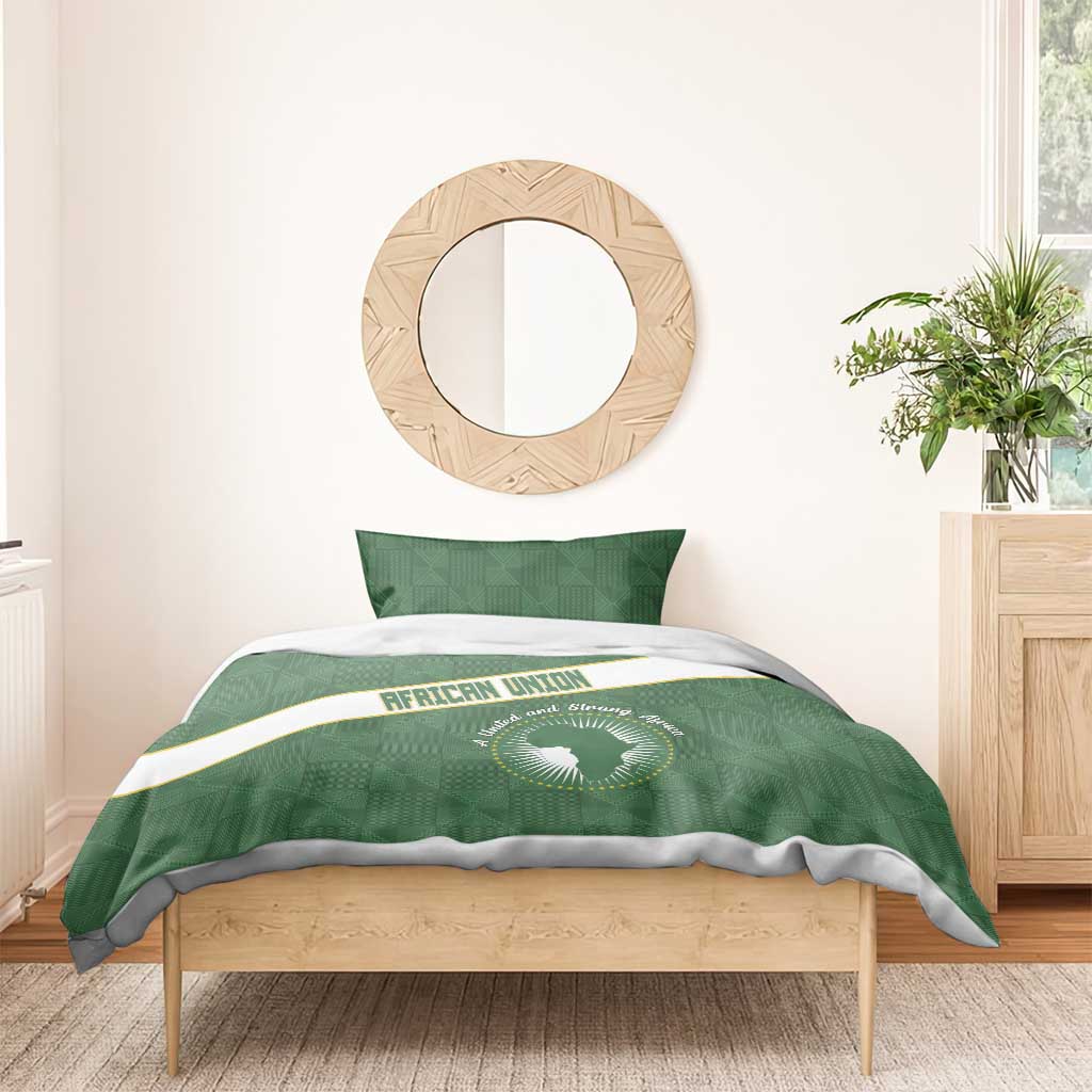 African Union Day Bedding Set Emblem With Kente Pattern - African Pride