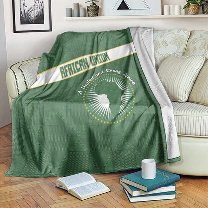 African Union Day Blanket Emblem With Kente Pattern - African Pride