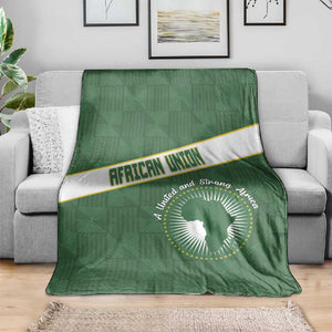 African Union Day Blanket Emblem With Kente Pattern - African Pride