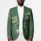 Personalized African Union Day Blazer Emblem With Kente Pattern