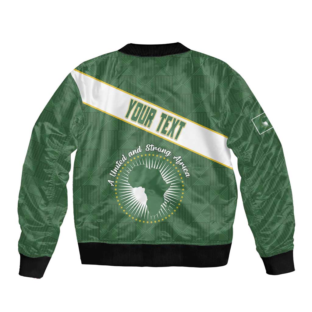 Personalized African Union Day Bomber Jacket Emblem With Kente Pattern - African Pride