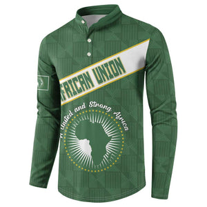 Personalized African Union Day Button Sweatshirt Emblem With Kente Pattern