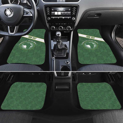African Union Day Car Mats Emblem With Kente Pattern - African Pride