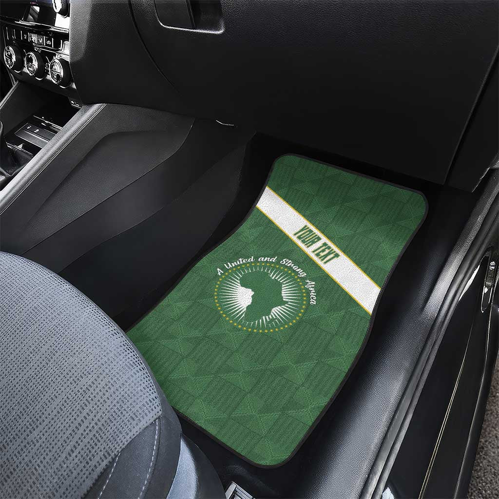 African Union Day Car Mats Emblem With Kente Pattern - African Pride