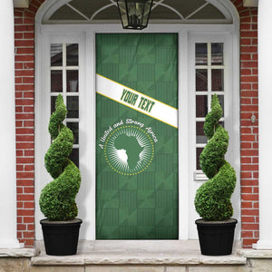 Personalized African Union Day Door Cover Emblem With Kente Pattern