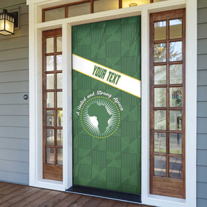 Personalized African Union Day Door Cover Emblem With Kente Pattern
