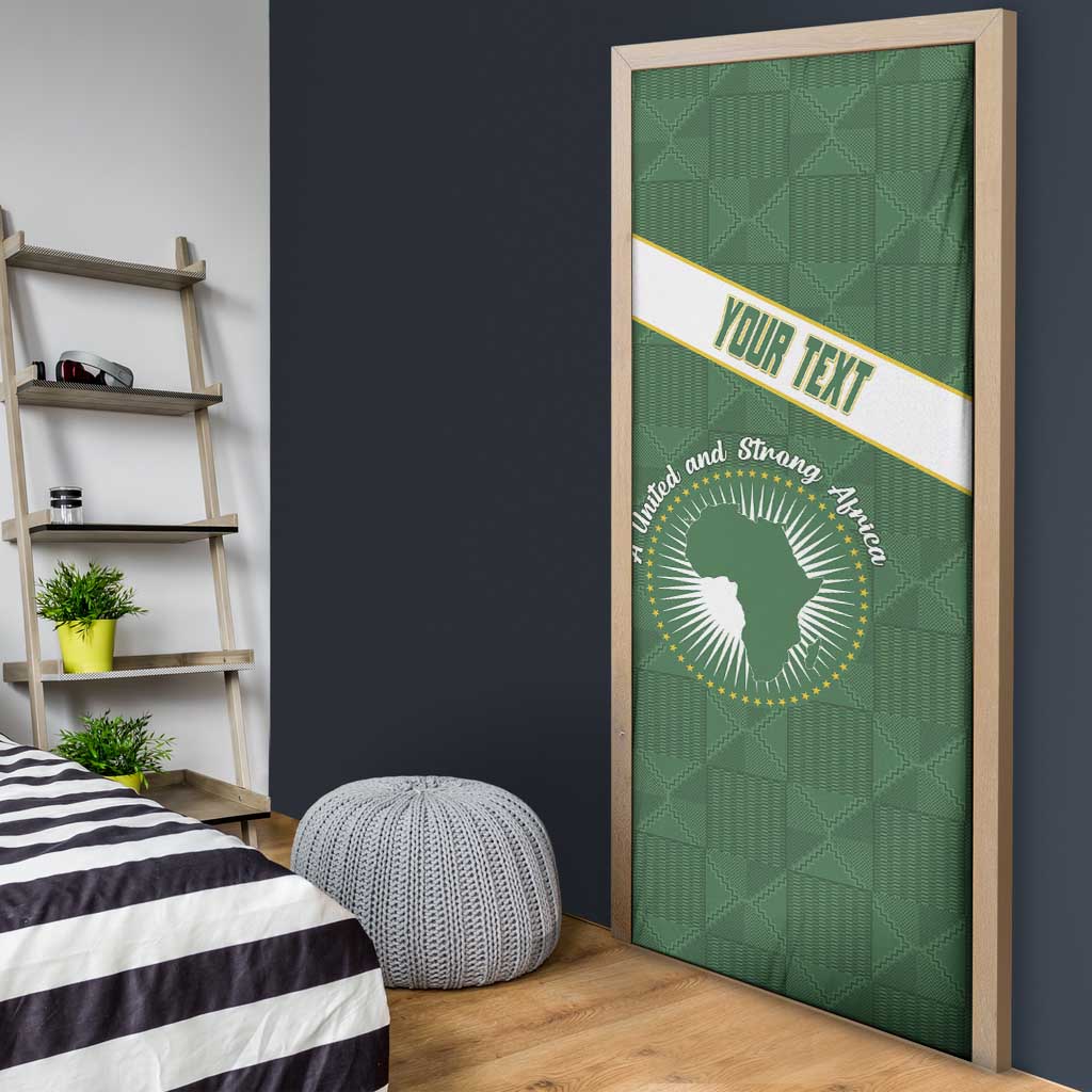 Personalized African Union Day Door Cover Emblem With Kente Pattern