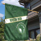 African Union Day Garden Flag Emblem With Kente Pattern - African Pride