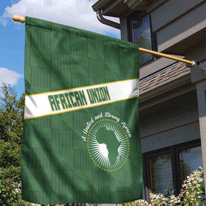 African Union Day Garden Flag Emblem With Kente Pattern - African Pride