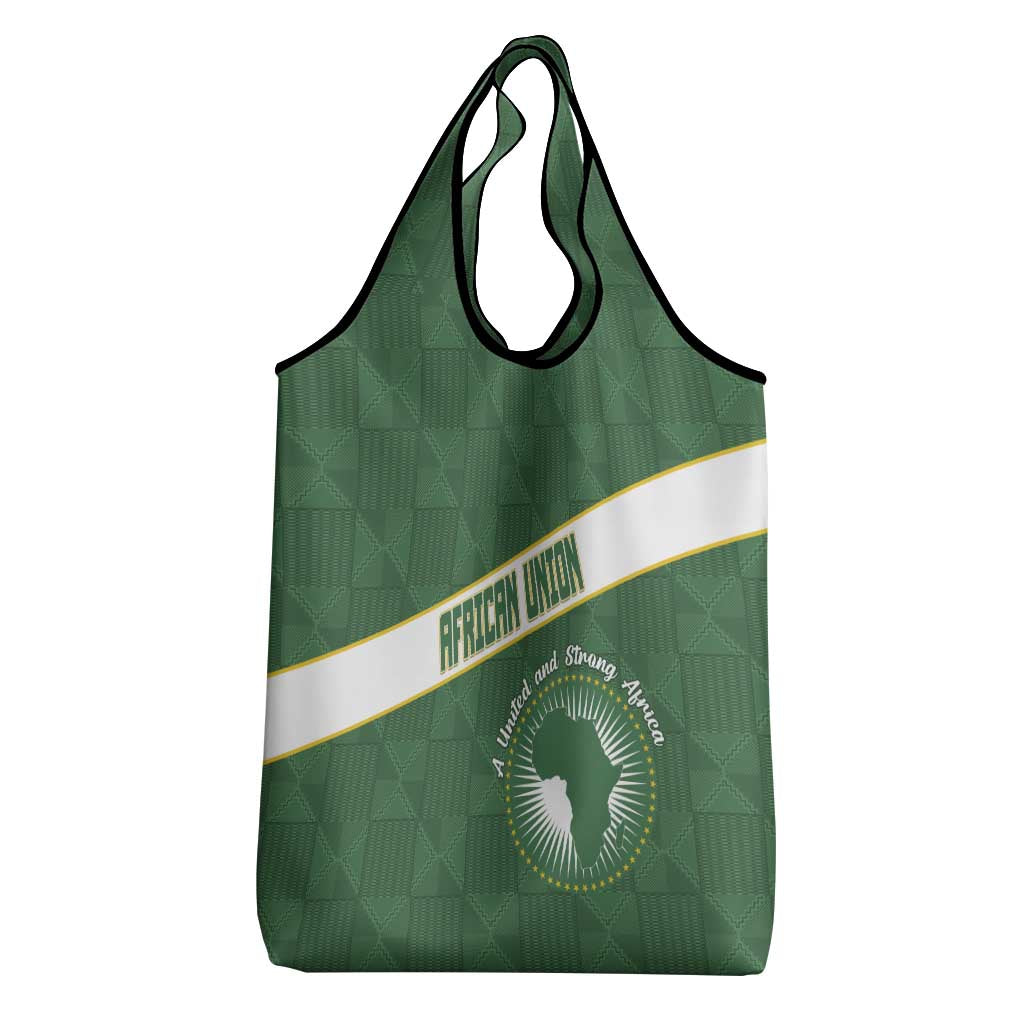 African Union Day Grocery Bag Emblem With Kente Pattern - African Pride