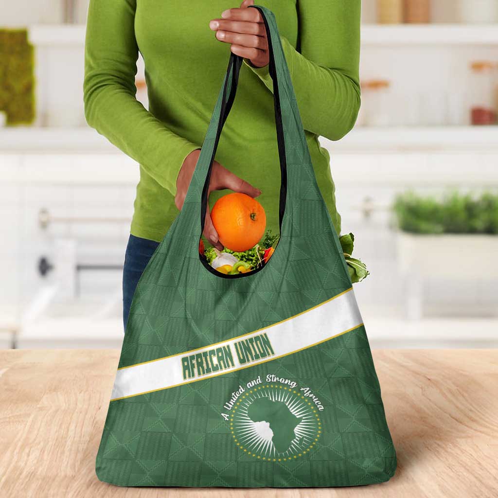 African Union Day Grocery Bag Emblem With Kente Pattern - African Pride
