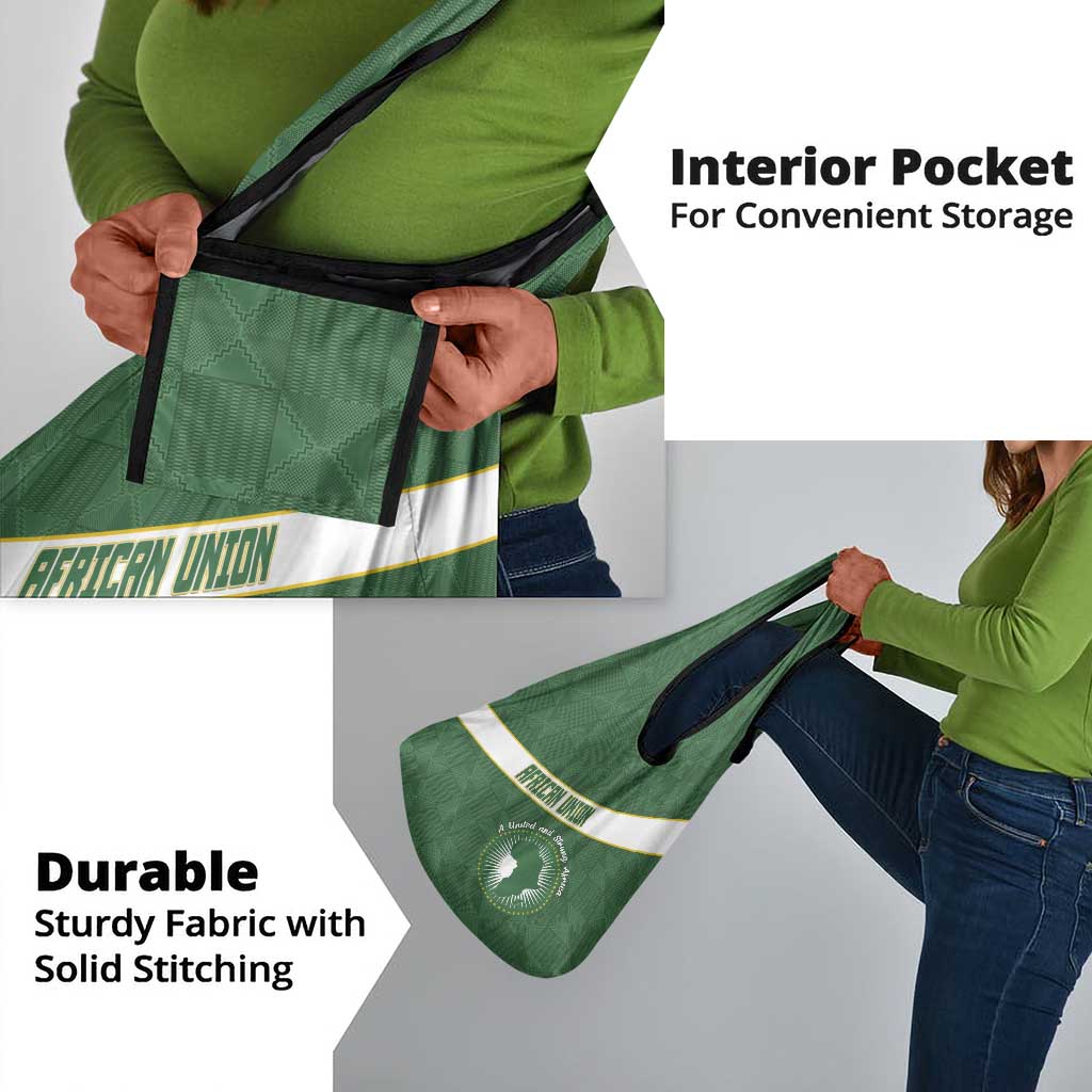 African Union Day Grocery Bag Emblem With Kente Pattern - African Pride