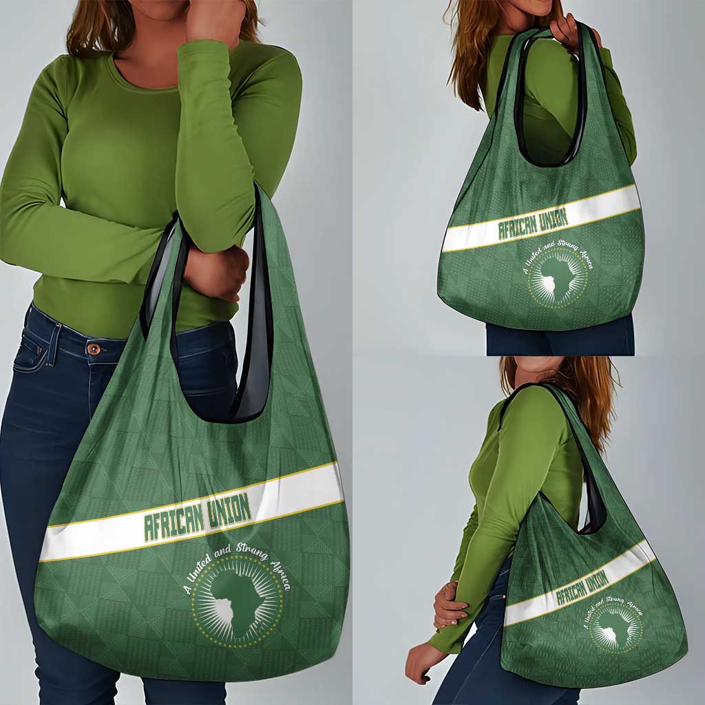 African Union Day Grocery Bag Emblem With Kente Pattern - African Pride