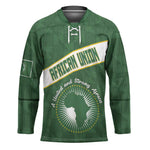 Personalized African Union Day Hockey Jersey Emblem With Kente Pattern