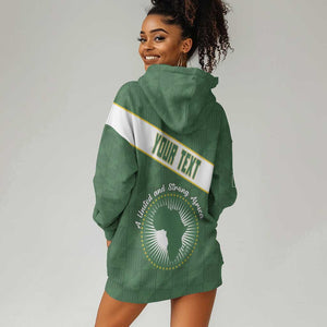 Personalized African Union Day Hoodie Dress Emblem With Kente Pattern - African Pride