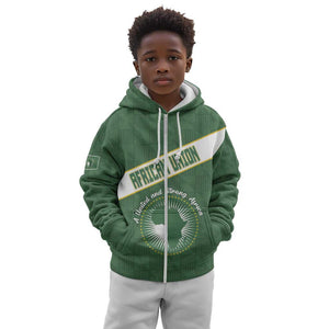 Personalized African Union Day Kid Hoodie Emblem With Kente Pattern - African Pride
