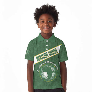 Personalized African Union Day Kid Polo Shirt Emblem With Kente Pattern - African Pride