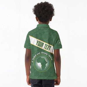 Personalized African Union Day Kid Polo Shirt Emblem With Kente Pattern - African Pride