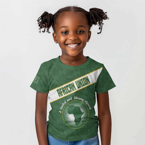 Personalized African Union Day Kid T shirt Emblem With Kente Pattern - African Pride