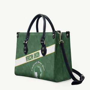 African Union Day Leather Bag Emblem With Kente Pattern