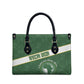 African Union Day Leather Bag Emblem With Kente Pattern