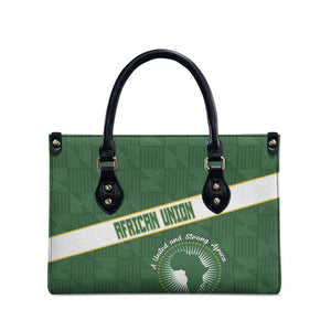 African Union Day Leather Bag Emblem With Kente Pattern