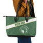 African Union Day Leather Tote Bag Emblem With Kente Pattern - African Pride