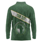Personalized African Union Day Long Sleeve Polo Shirt Emblem With Kente Pattern - African Pride